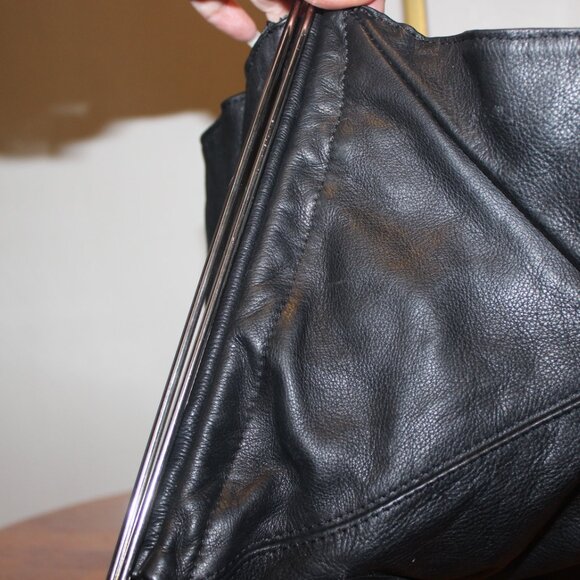 $995 RENATO ANGI Venezia Black Genuine Leather Backpack Bag Purse Like New main image 7